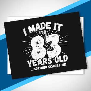 Funny 83. Geburtstag Zitat sarkastisch 83 Jahre al Postkarte