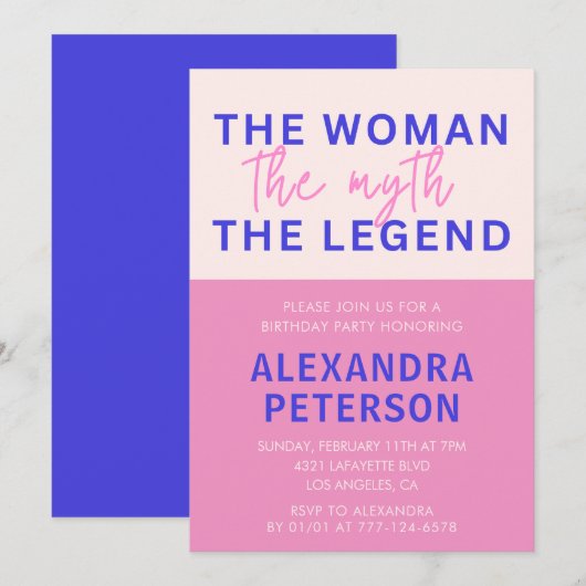 Funny 85. Geburtstag Einladungen Frauen Myth Legen (Vorne/Hinten)