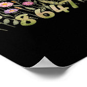 Funny 8647 Blume Bloral Boho für Männer und Frauen Poster (Ecke)