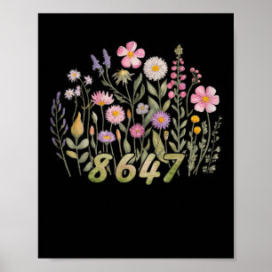 Funny 8647 Blume Bloral Boho für Männer und Frauen Poster