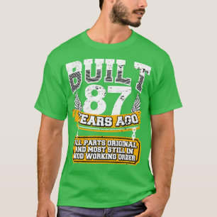 Funny 87. Geburtstag Shirt Vintag gebaut 87 Jahre 