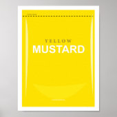 Funny 8.5"x11" Gelbes Mustard Packet Poster (Vorne)