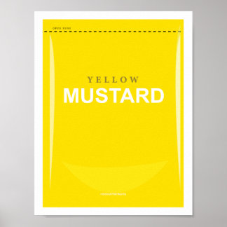Funny 8.5"x11" Gelbes Mustard Packet Poster