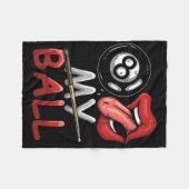 Funny 8 Ball Billiard Pool Player Aight Ball Billi Fleecedecke (Vorderseite (Horizontal))
