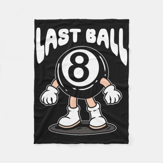 Funny 8 Ball Billiard Pool Player Aight Ball Billi Fleecedecke (Vorderseite)