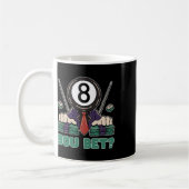 Funny 8 Ball Billiard Pool Player Aight Ball Billi Kaffeetasse (Links)