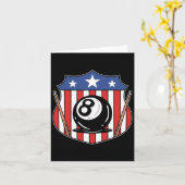 Funny 8 Ball Billiard Pool Player Aight Ball Billi Karte (Gelbe Blume)