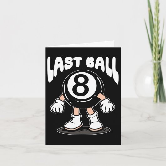 Funny 8 Ball Billiard Pool Player Aight Ball Billi Karte (Vorderseite)