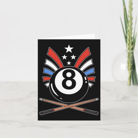 Funny 8 Ball Billiard Pool Player Aight Ball Billi Karte (Vorderseite)