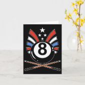 Funny 8 Ball Billiard Pool Player Aight Ball Billi Karte (Gelbe Blume)