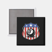Funny 8 Ball Billiard Pool Player Aight Ball Billi Magnet (Vorderseite/Rückseite)