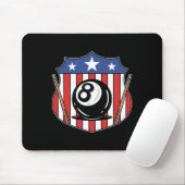 Funny 8 Ball Billiard Pool Player Aight Ball Billi Mousepad (Mit Mouse)