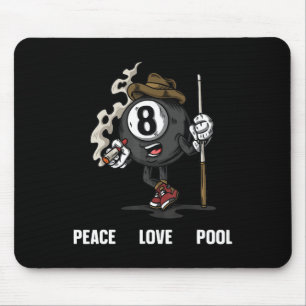 Funny 8 Ball Billiard Pool Player Aight Ball Billi Mousepad