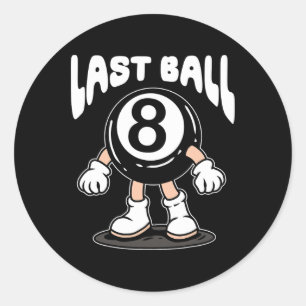 Funny 8 Ball Billiard Pool Player Aight Ball Billi Runder Aufkleber