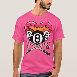 Funny 8 Ball Billiard Pool Player Aight Ball Billi T-Shirt