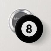 Funny 8 Ball Magic Billiards Pool Lazy Halloween C Button (Vorne & Hinten)