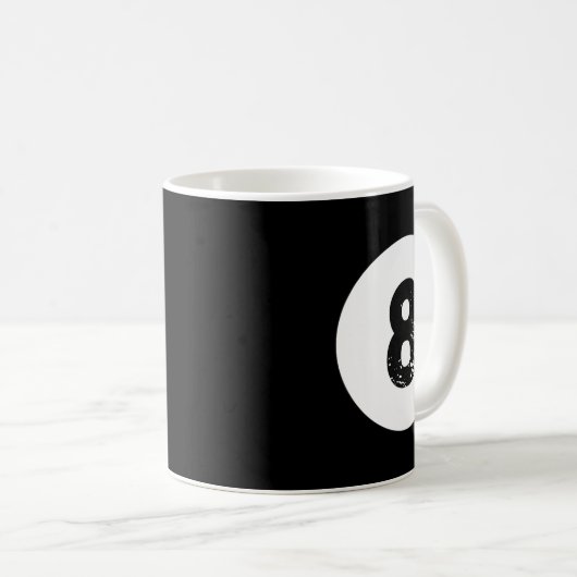 Funny 8 Ball Magic Billiards Pool Lazy Halloween C Kaffeetasse (VorderseiteRechts)
