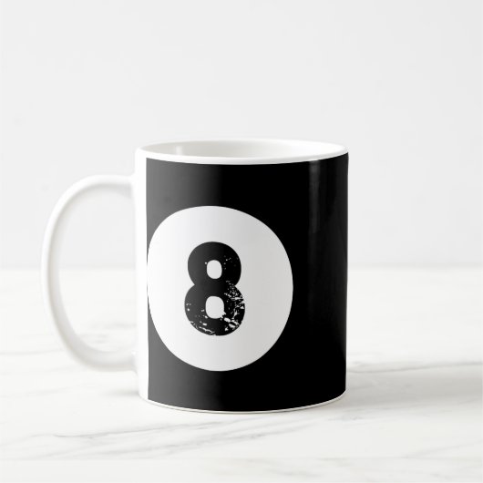 Funny 8 Ball Magic Billiards Pool Lazy Halloween C Kaffeetasse (Links)