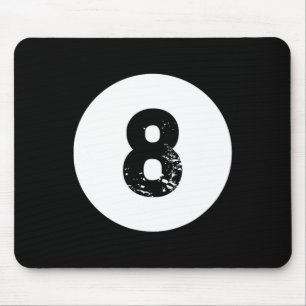 Funny 8 Ball Magic Billiards Pool Lazy Halloween C Mousepad