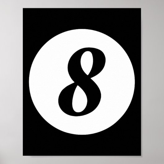 Funny 8 Ball Magic Billiards Pool Lazy Halloween C Poster (Vorne)