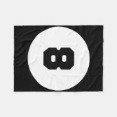 Funny 8 Ball Magic Eight Ball Billiard Pool Schwar Fleecedecke (Vorderseite (Horizontal))