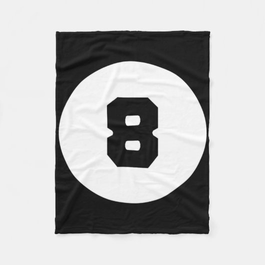Funny 8 Ball Magic Eight Ball Billiard Pool Schwar Fleecedecke (Vorderseite)