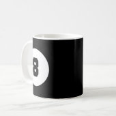 Funny 8 Ball Magic Eight Ball Billiard Pool Schwar Kaffeetasse (Vorderseite Links)