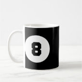 Funny 8 Ball Magic Eight Ball Billiard Pool Schwar Kaffeetasse (Links)