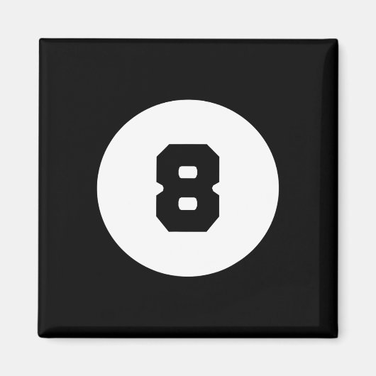 Funny 8 Ball Magic Eight Ball Billiard Pool Schwar Magnet (Vorne)