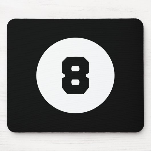 Funny 8 Ball Magic Eight Ball Billiard Pool Schwar Mousepad (Vorne)