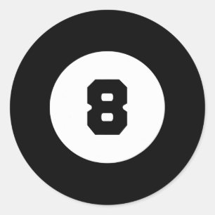 Funny 8 Ball Magic Eight Ball Billiard Pool Schwar Runder Aufkleber