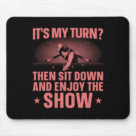 Funny 8 Ball Pool Design Männer Frauen Pool Spiele Mousepad (Vorne)
