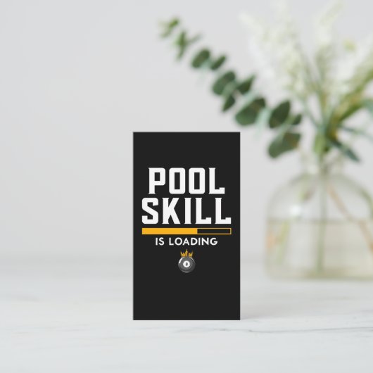 Funny 8 Ball Zitat Sport Billiard Pool Visitenkarte (Stehend Vorderseite)