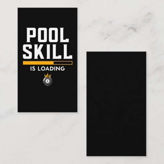 Funny 8 Ball Zitat Sport Billiard Pool Visitenkarte (Vorne/Hinten)
