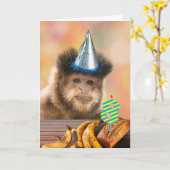 Funny 8. Geburtstag Kapuzinerkloster Monkey Banana Karte (Gelbe Blume)