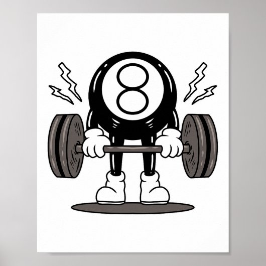 Funny 8 Ll Billiard Pool Player 8 Ll Billiard Poster (Vorne)