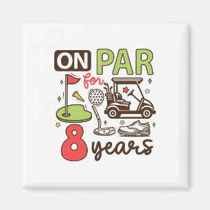 Funny 8th Birthday Golf Shirt 8 Jahre alt Golfer K Magnet