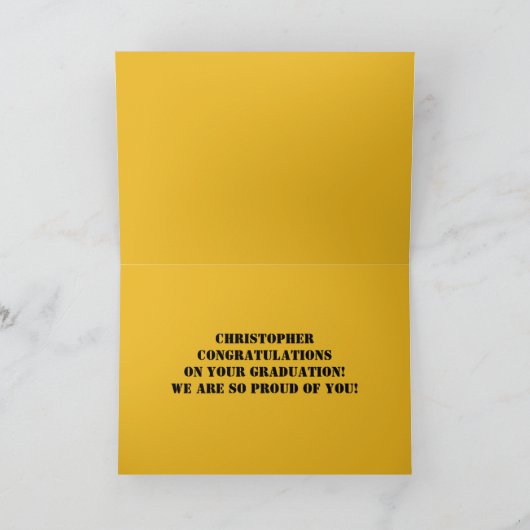 Funny 8th Grade Abschluss Modern Herzlichen Glückw Karte (Innenseite)