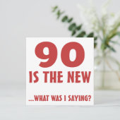 Funny 90. Geburtstag Gag Geschenke Karte (Stehend Vorderseite)