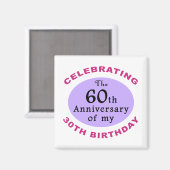 Funny 90. Geburtstag Gag Geschenke Magnet (Vorderseite/Rückseite)