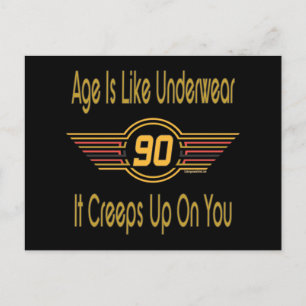 Funny 90. Geburtstag Geschenke. Alter ist wie Unte Postkarte