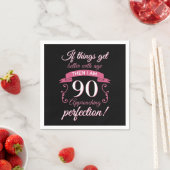 Funny 90. Geburtstag 'Perfection' Serviette (Beispiel)
