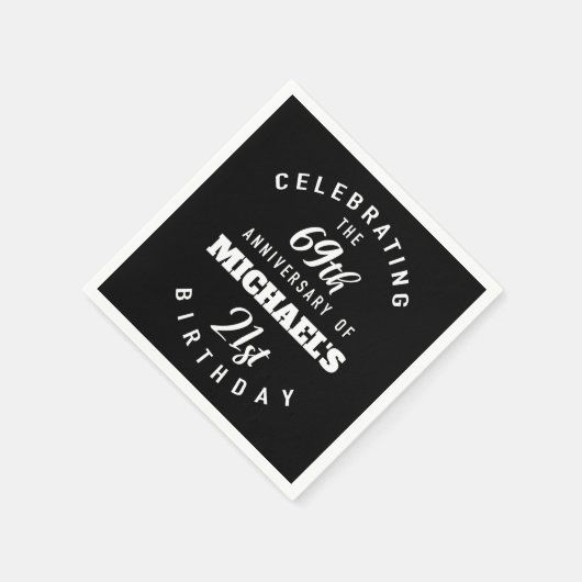 Funny 90. Geburtstag Personalisiert Serviette (Ecke)