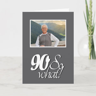 Funny 90 so Was 90. Geburtstag Foto Karte