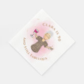 Funny 90 und fabulous Gold Pink Spaß 90. Geburtsta Serviette (Ecke)