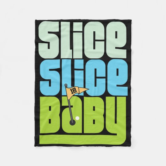 Funny 90's Pun Slice Slice Baby Golf T Shirt Fleecedecke (Vorderseite)