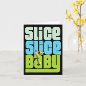 Funny 90's Pun Slice Slice Baby Golf T Shirt Karte (Gelbe Blume)