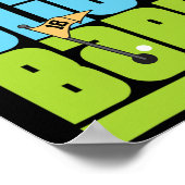 Funny 90's Pun Slice Slice Baby Golf T Shirt Poster (Ecke)