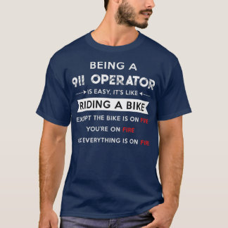 Funny 911 Bekleidung des Betreibers First Responde T-Shirt