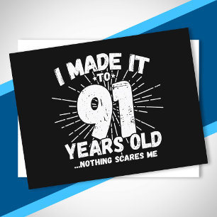 Funny 91. Geburtstag Zitat sarkastisch 91 Jahre al Postkarte
